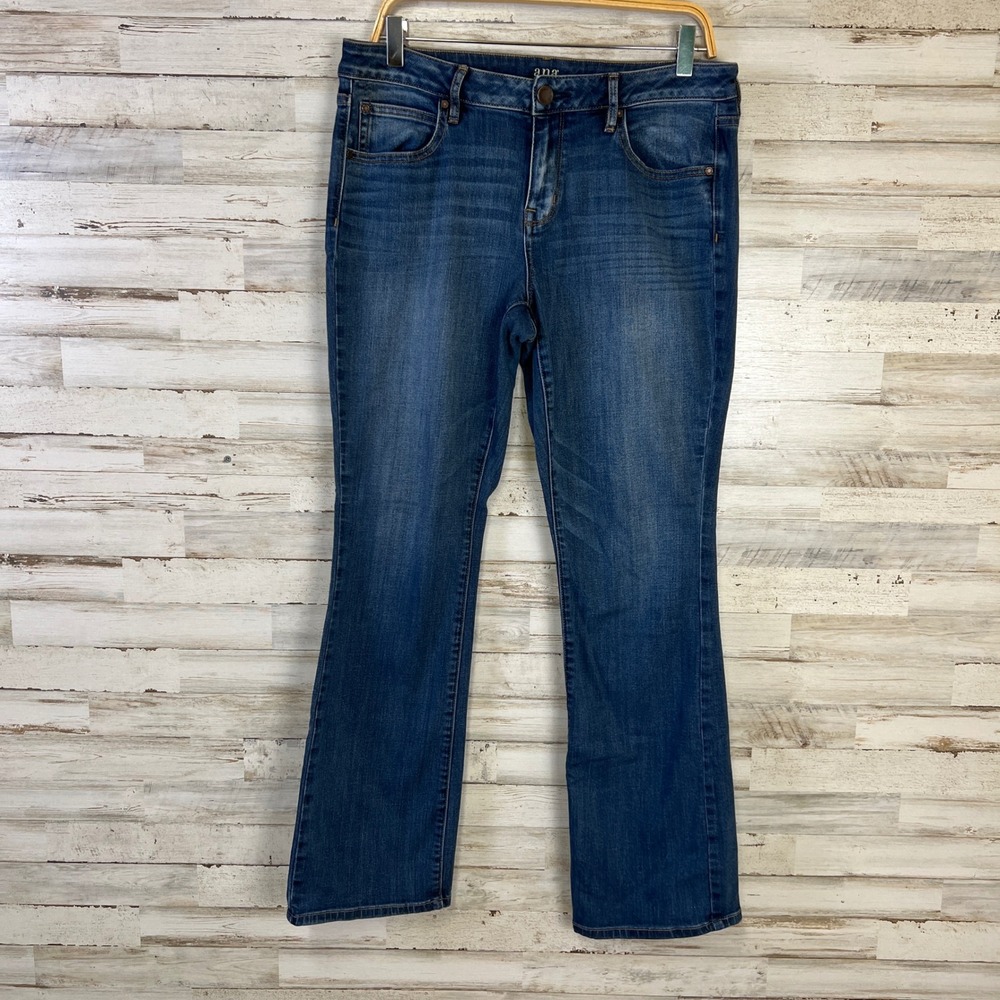 ANA A New Approach Women Jeans Women 30/10 Blue Denim Stretch Bootcut Minimalist